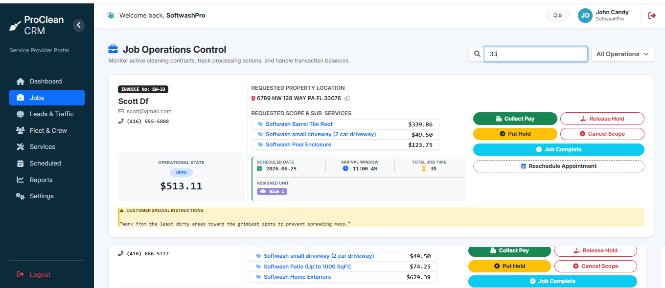 Job Operations Control